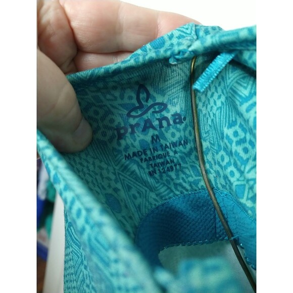 Prana Woman M Convertible Tank Aqua Kaleidoscope Breathe Activewear - Picture 5 of 10
